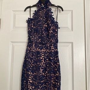 Lulus Navy and Nude cocktail dress